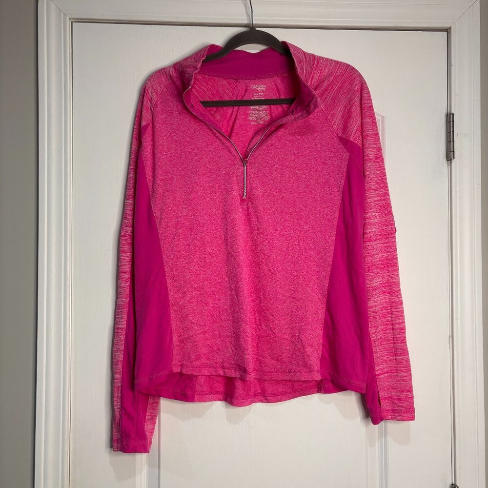 Danskin Pink Athletic Lightweight Long Sleeve Pullover Size XL